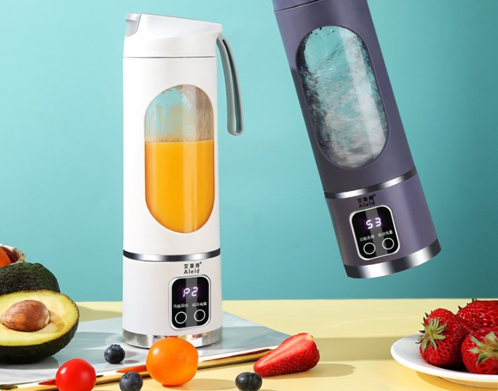 Heavy Duty 8-Blade 450ML Mini Portable Blender Electric Fruit Juicer Smoothie Orange Juice Blender Multifunction Rechargeable Portable Bottle Mixer